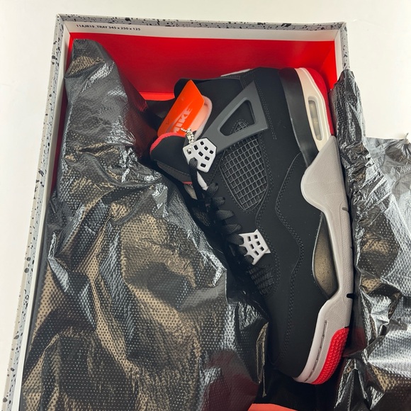 Nike Air Jordan 4 Retro OG Bred 2019 308497-060 Black Red Men Size 11 NEW DS